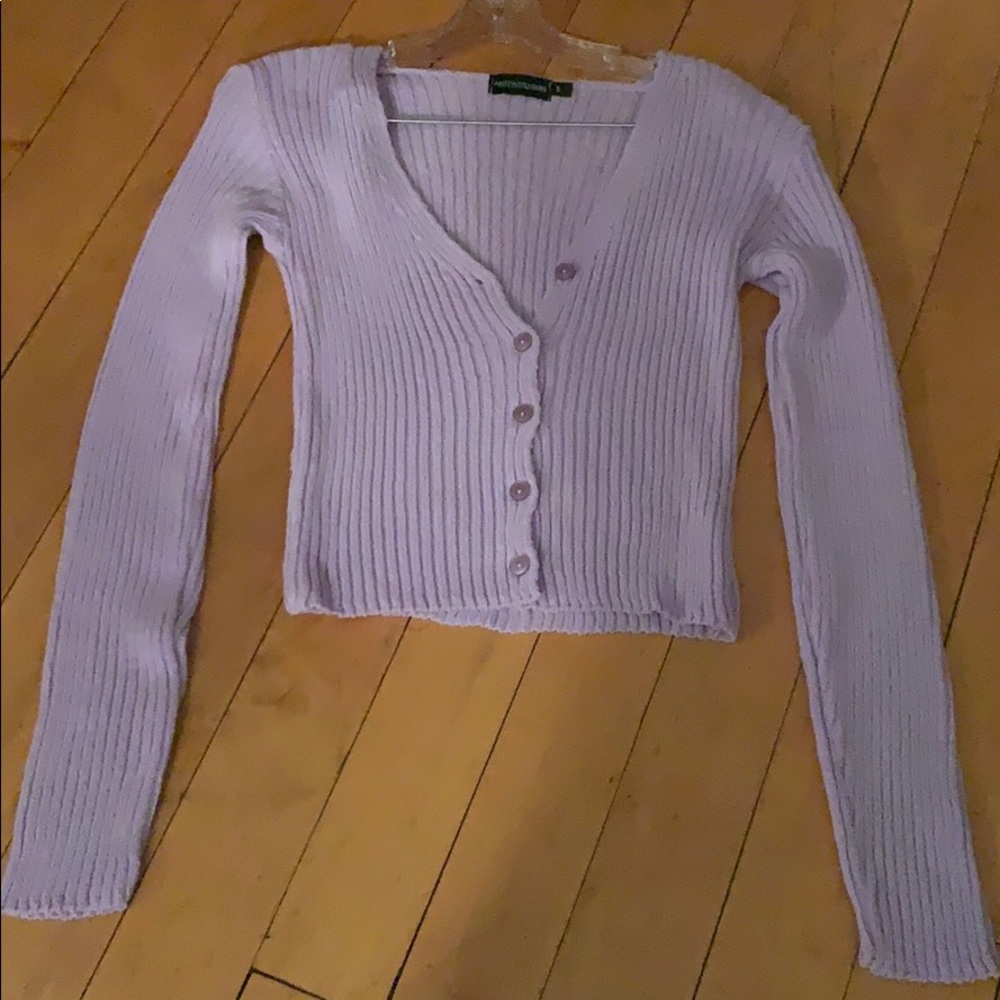 Lilac button front cardigan